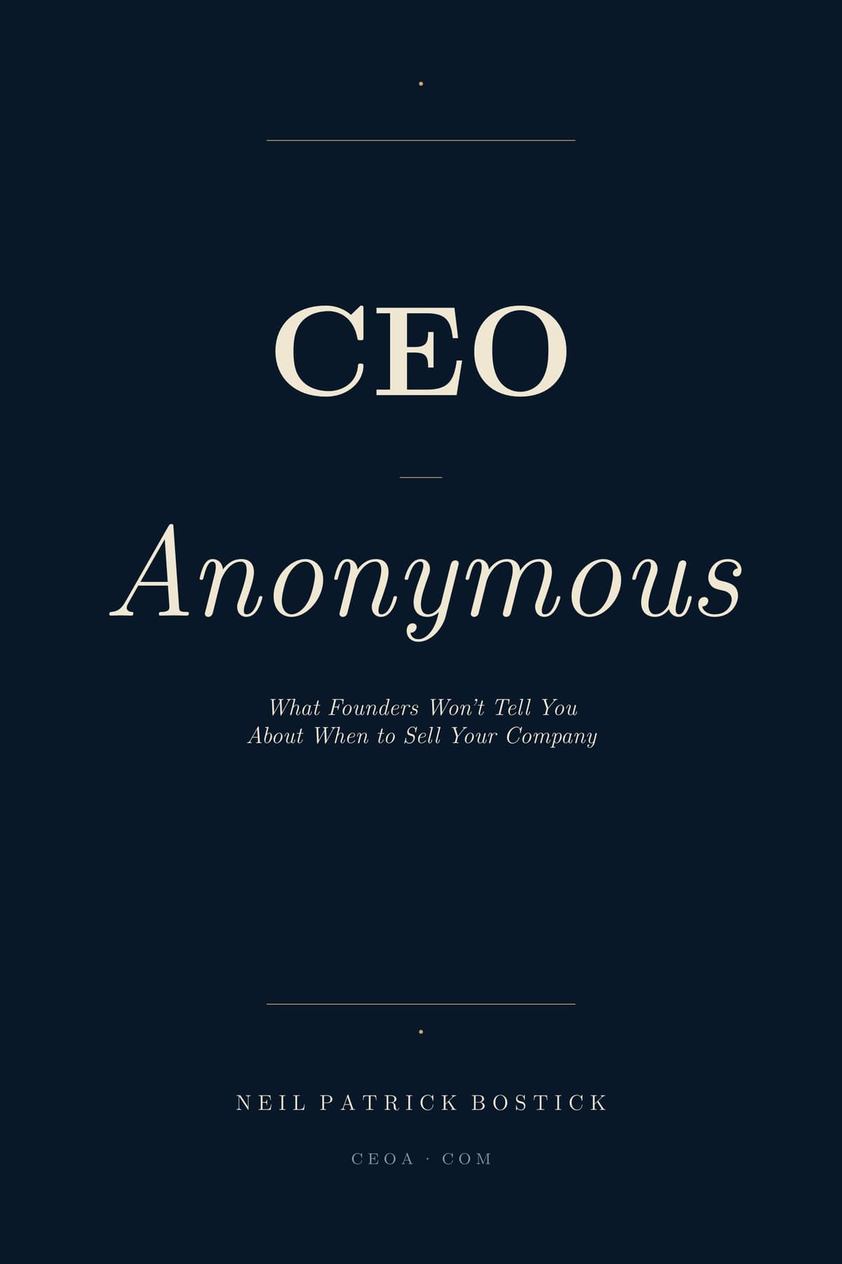 CEO Anonymous — the book